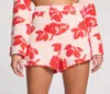Saltwater Luxe Ophelia Sweater Shorts In Ruby In Pink