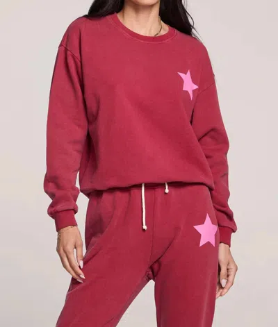 Saltwater Luxe Perry Pullover In Crimson Star In Multi