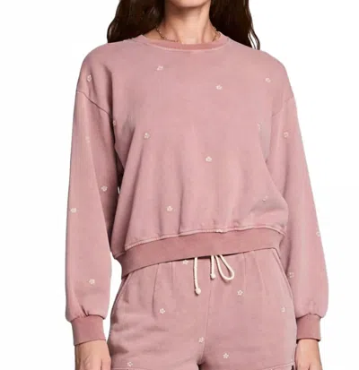 Saltwater Luxe Perry Pullover Sweatshirt In Sedona Floral In Pink
