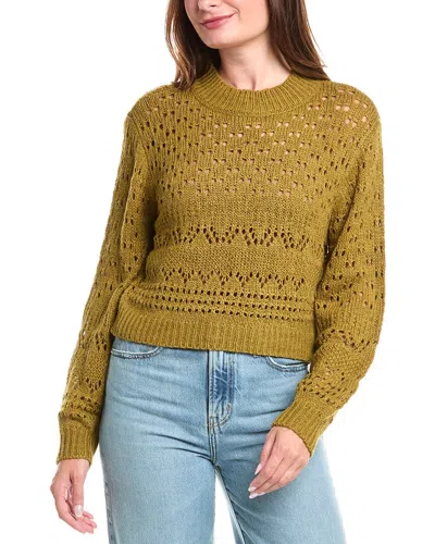 Saltwater Luxe Pointelle Sweater In Green