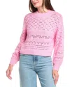 Saltwater Luxe Pointelle Sweater In Pink