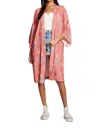 Saltwater Luxe Polly Kimono In Poppy In Red