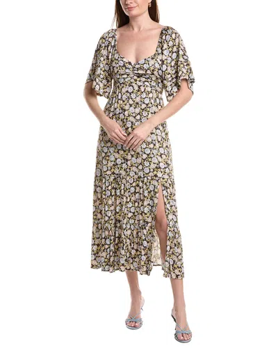 Saltwater Luxe Printed Midi Dress In Black