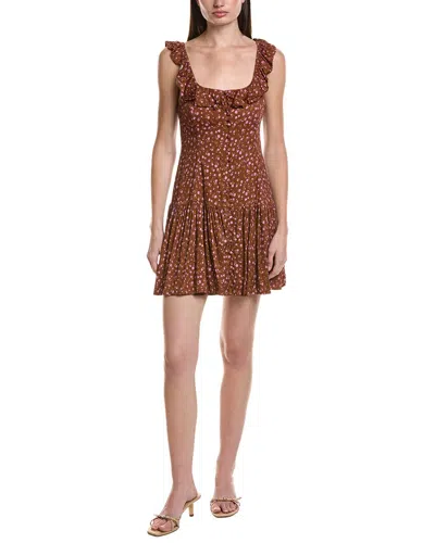 Saltwater Luxe Printed Mini Dress In Brown