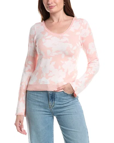 Saltwater Luxe Printed Sweater In Pink