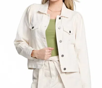 Saltwater Luxe Puff Sleeve Jacket In Salt In White