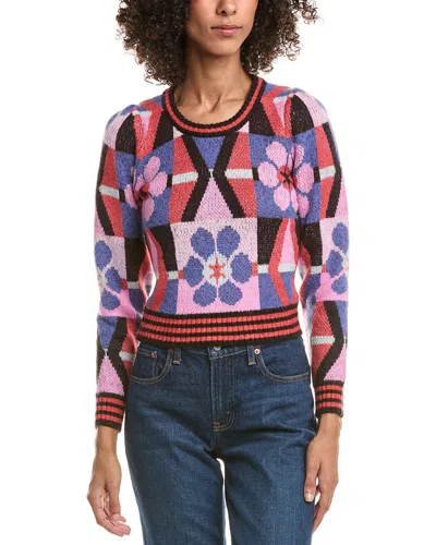 Saltwater Luxe Puff Sleeve Sweater In Pink