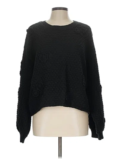 Pre-owned Saltwater Luxe Pullover Sweater In Black
