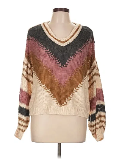 Pre-owned Saltwater Luxe Pullover Sweater In Brown