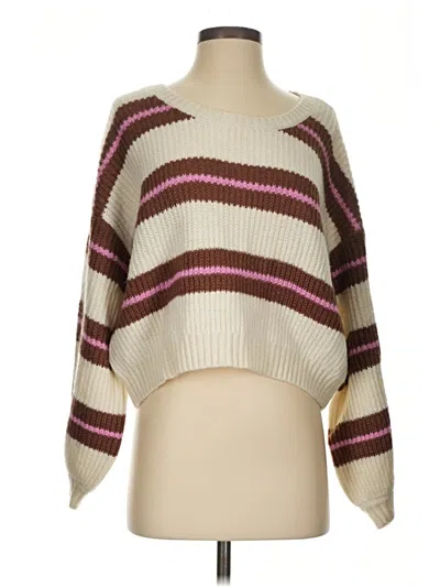 Pre-owned Saltwater Luxe Pullover Sweater In Brown
