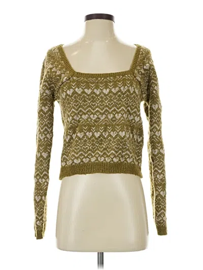 Pre-owned Saltwater Luxe Pullover Sweater In Gold