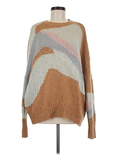 Pre-owned Saltwater Luxe Pullover Sweater In Tan