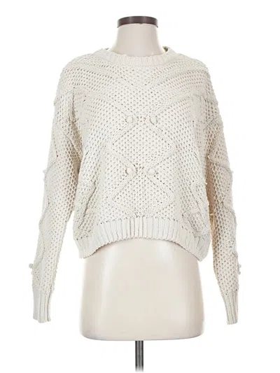 Pre-owned Saltwater Luxe Pullover Sweater In White