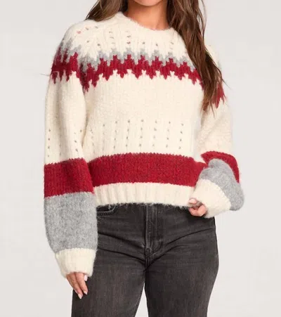 Saltwater Luxe Revel Knitwear Sweater In Red In White