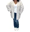 Saltwater Luxe Rise Loose Knit Open Cardigan In Off White In White