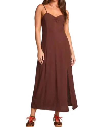 Saltwater Luxe Romie Midi Dress In Chocolate In Red