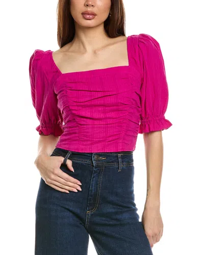 Saltwater Luxe Ruched Crop Top In Pink