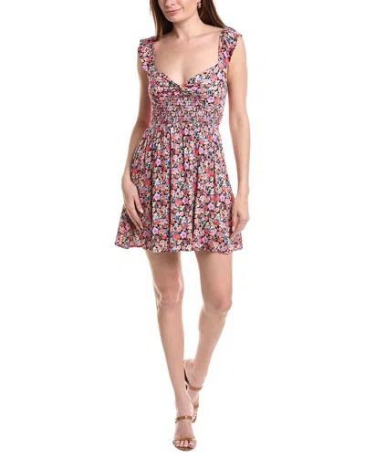 Saltwater Luxe Ruffle Tank Mini Dress In Black