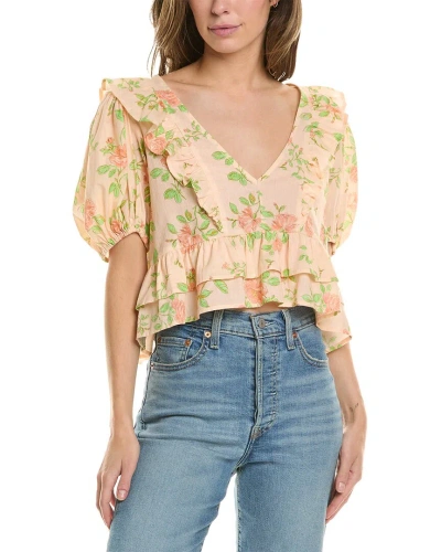 Saltwater Luxe Ruffle Top In Pink