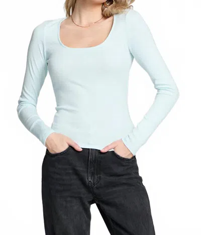 Saltwater Luxe Scoop Long Sleeve Tee In Ice Blue