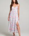Saltwater Luxe Seren Midi Dress In Pink Print In Multi