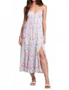 Saltwater Luxe Seren Midi Dress In Pink Print In Multi