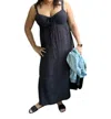 Saltwater Luxe Shale Mini Dot Tank Midi Dress In Black In Black
