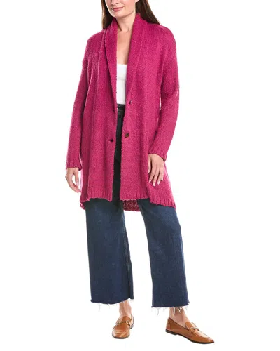 Saltwater Luxe Shawl Collar Cardigan In Pink