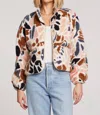 Saltwater Luxe Shearling Printed Jacket In Multi In Multi