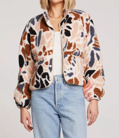 Saltwater Luxe Shearling Printed Jacket In Multi