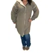 Saltwater Luxe Sherpa Lined Open Jacket In Olive In Green