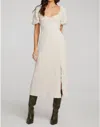 Saltwater Luxe Short Sleeve Midi Dress In Cream