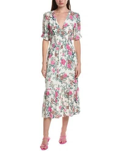 Saltwater Luxe Short Sleeve Midi Dress In White