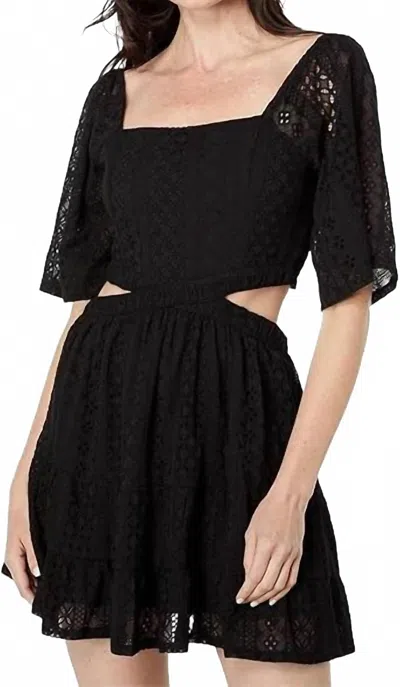 Saltwater Luxe Short Sleeve Mini Dress In Black