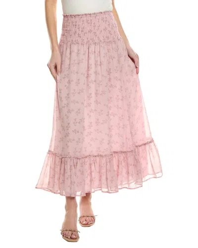 Saltwater Luxe Smocked Maxi Skirt In Pink