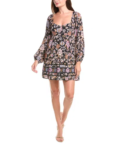 Saltwater Luxe Smocked Mini Dress In Black