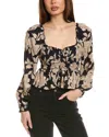 Saltwater Luxe Smocked Top In Brown