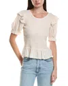 Saltwater Luxe Solid Blouse In Neutral