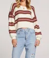 Saltwater Luxe Mimi Sweater In Vanilla Stripe In Multi