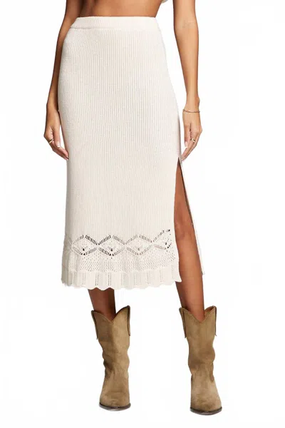 Saltwater Luxe Suzi Midi Skirt In Natural In White