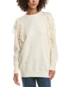 Saltwater Luxe Tassel Wool-blend Sweater Tunic In Brown