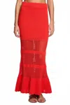 Saltwater Luxe Teagan Midi Skirt In Ruby In Pink