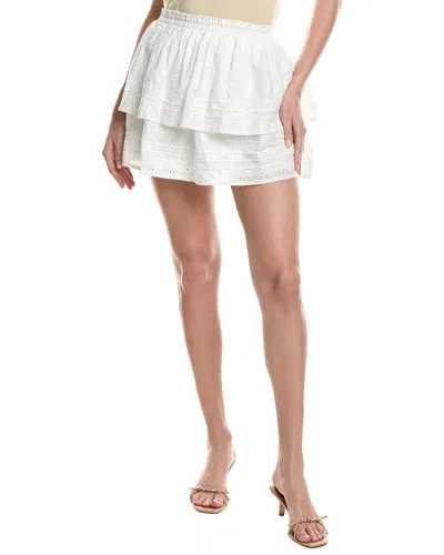 SALTWATER LUXE TIERED EYELET MINI SKIRT
