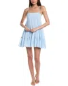 Saltwater Luxe Tiered Tank Mini Dress In Blue