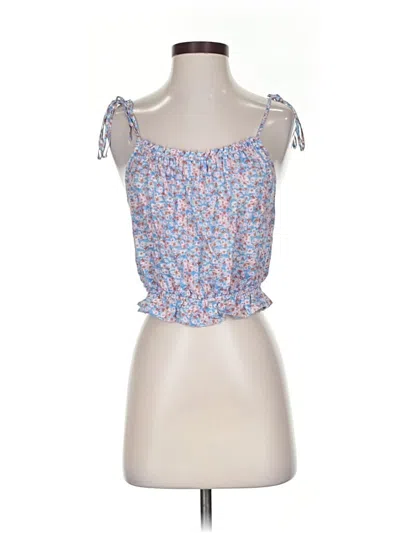 Pre-owned Saltwater Luxe Tube Top Blue Strapless Neckline Tops