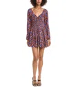 Saltwater Luxe Twisted Bodice Mini Dress In Multi