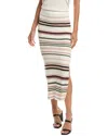 Saltwater Luxe Wool-blend Midi Skirt In Brown