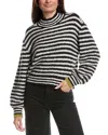 Saltwater Luxe Wool-blend Turtleneck Sweater In Black