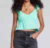 SALTWATER LUXE YASNA TOP IN TORQUOIS