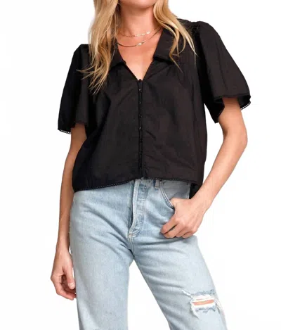 Saltwater Luxe Zaylah Button-down Top In Black
